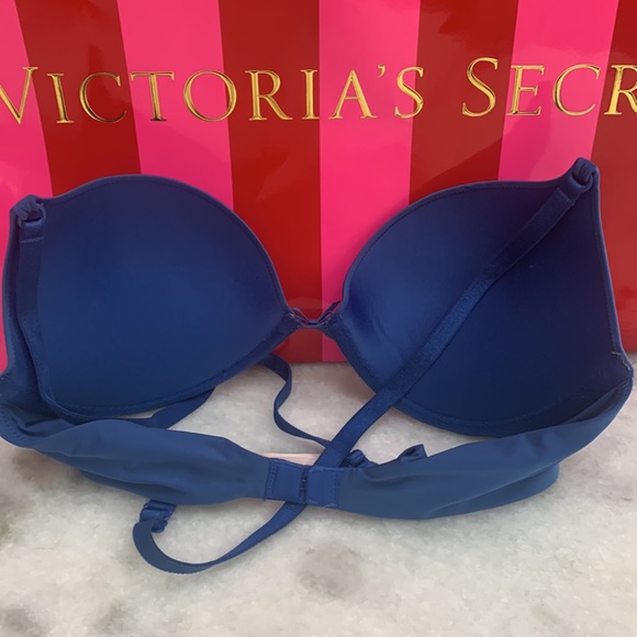 PINK Victoria’s Secret Bra Push up Blue  32C - Picture 3 of 5